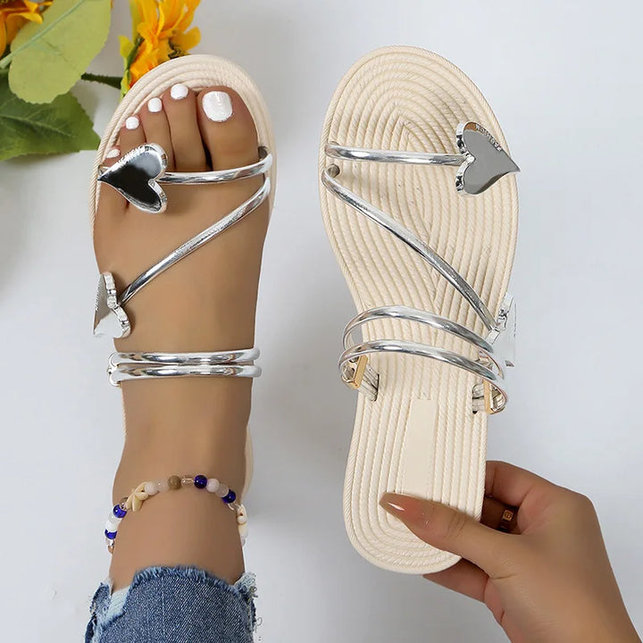 Nika | Women's Amora Rhinestone Beach Sandals