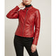 Women's fitted short jacket with mock neckline, long sleeves, front zipper and zipped pockets