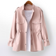 Women's hooded water-resistant rain coat