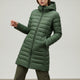 Women's quilted jacket with stand collar, long sleeves and zipped pockets