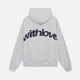 Oversized hooded sweatshirt with With Love back print