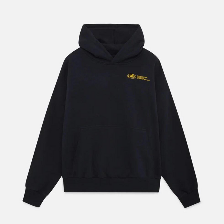 Oversized hooded sweatshirt with With Love back print