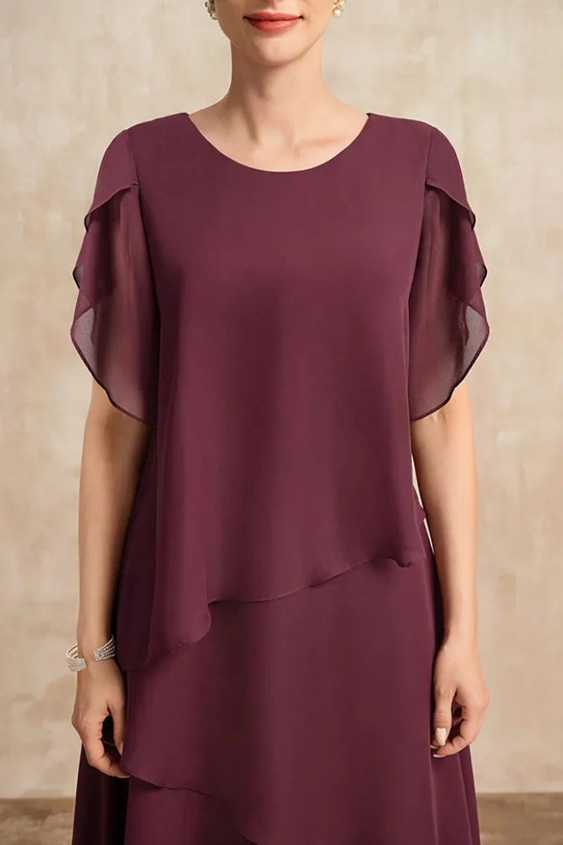 Women's Classic Chiffon Dress in Pink - View 5 | Bellmere