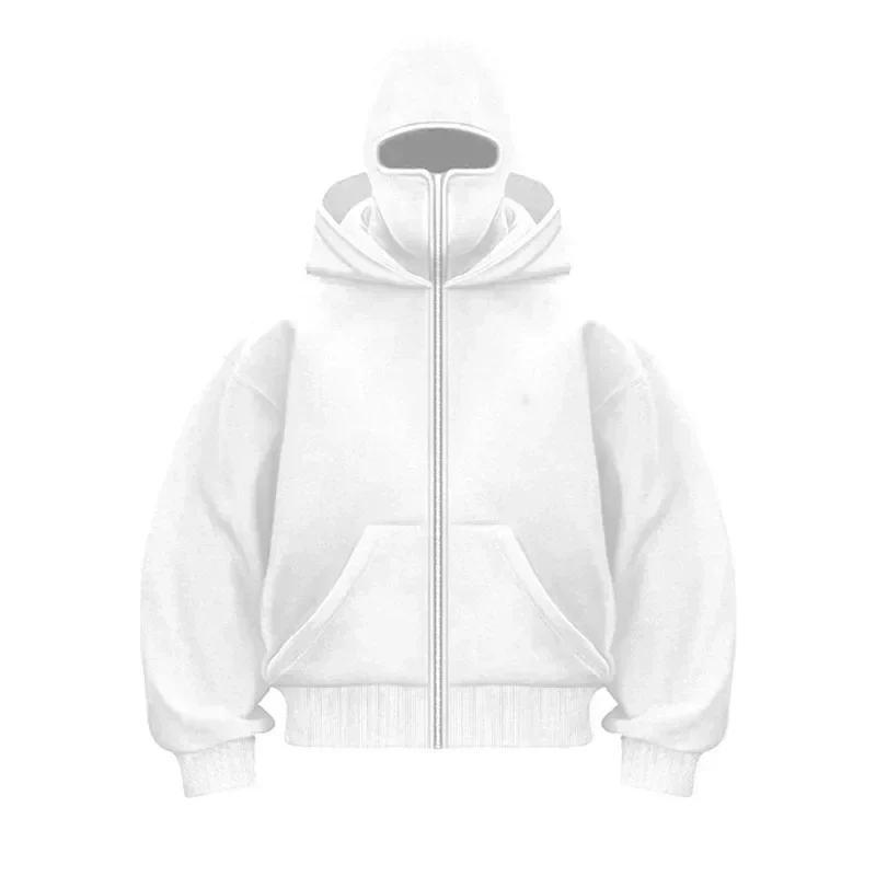 Unisex 3-in-1 tech hoodie with built-in face cover