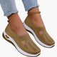 Women's textured slip-on sneakers with front cutout and ridged soles