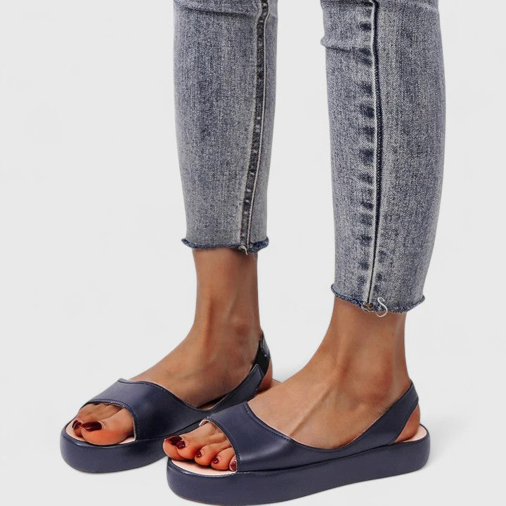Tracy | Women's Peep Toe Slingback Flatform Sandals