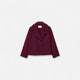 Women's cropped double-breasted peacoat with notched lapels