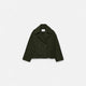 Women's cropped double-breasted peacoat with notched lapels