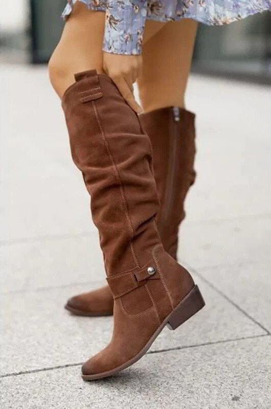 Women's Sleek Comfort Boots in Beige - View 7 | Bellmere