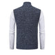 Sleeveless fleece vest with high neck zip front and pockets