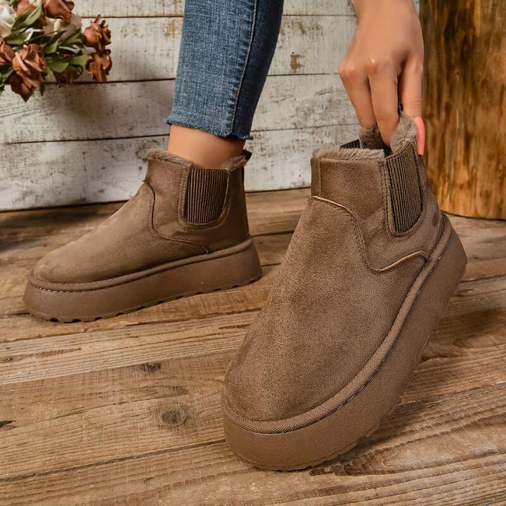 Women's Insulated Winter Boots in Cream - View 8 | Bellmere