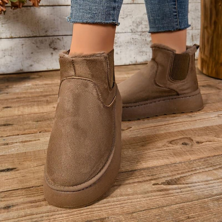 Women's Insulated Winter Boots in Cream - View 7 | Bellmere