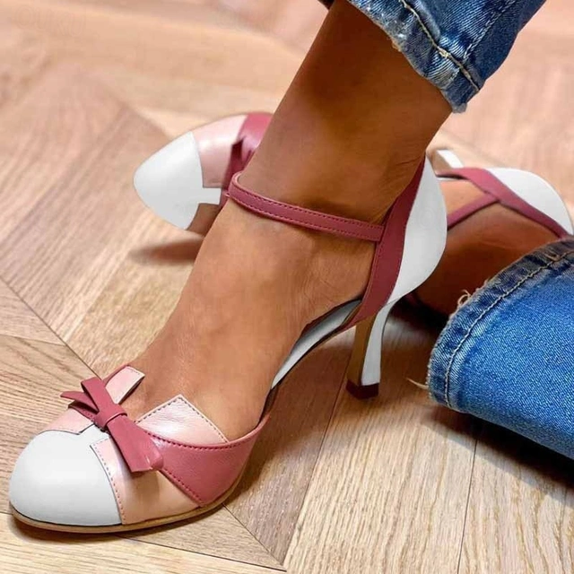 Women's Stiletto Heel Sandals in Light Blue - View 2 | Bellmere