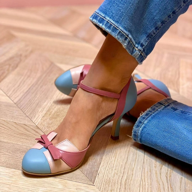 Women's Stiletto Heel Sandals in Light Blue | Bellmere