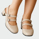 Frida | Women's Double Strap Mary Jane Heels Patent Block Heel