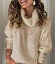 Women's turtleneck knit pullover