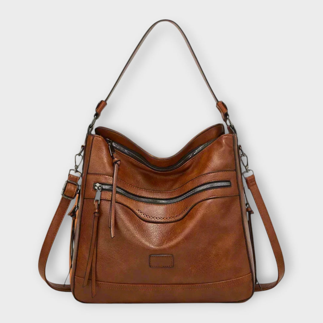 Women's Shoulder Bag with Modern Design in Black - View 3 | Bellmere