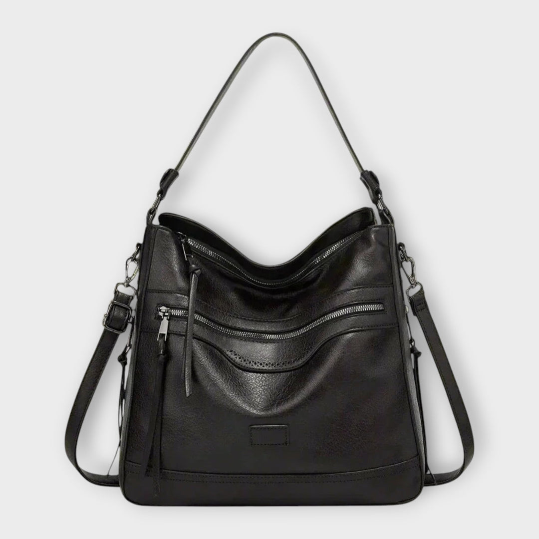 Women's Shoulder Bag with Modern Design in Black | Bellmere