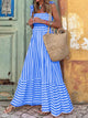 Women's Striped Summer Dress in Blue - View 4 | Bellmere