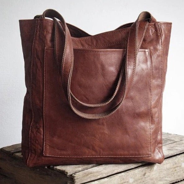Women's Structured Shoulder Bag in Brown - View 2 | Bellmere