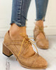 Celeste | Heeled Lace-Up T-Strap Shoes