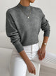 Women's Turtleneck Sweater in Light Green - View 9 | Bellmere