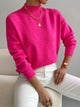 Women's Turtleneck Sweater in Light Green - View 7 | Bellmere