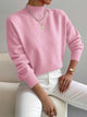 Women's Turtleneck Sweater in Light Green - View 3 | Bellmere