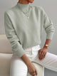 Women's Turtleneck Sweater in Light Green | Bellmere