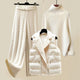 Women's Three-Piece Knit Set Two Piece Set in White | Bellmere