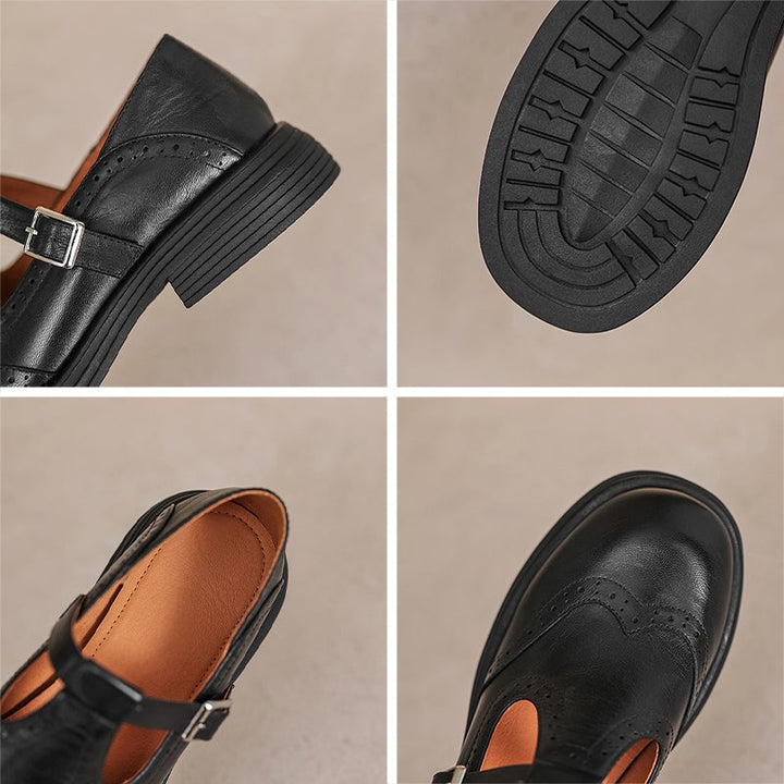 Women's Vegan Leather Mary Jane Sandal Shoes & Sandals in Brown - View 10 | Bellmere