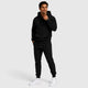 Men's hooded lounge set with long-sleeve top and tapered jogger pants