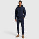 Men's hooded lounge set with long-sleeve top and tapered jogger pants
