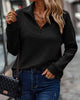 Women's V-Neck Zip Sweater in Pink - View 4 | Bellmere