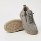Women's White Ankle Sneaker, Lace-Up Zip Closure