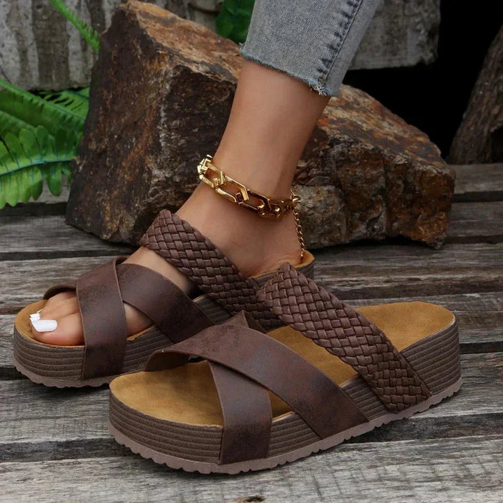 Sandals in Brown - View 2 | Bellmere