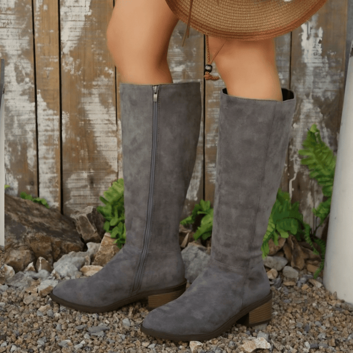 Women's Wide Calf Boots in Brown - View 3 | Bellmere