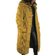 Women's longline cable-knit hooded cardigan with button front