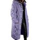 Women's longline cable-knit hooded cardigan with button front