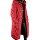 Women's longline cable-knit hooded cardigan with button front