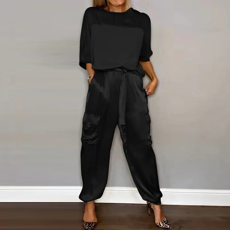 Relaxed Clothing Set in Gold - View 3 | Bellmere