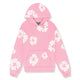 Men's floral printed pullover hoodie with hood and kangaroo pocket