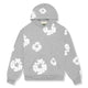 Men's floral printed pullover hoodie with hood and kangaroo pocket