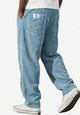 Men's relaxed ribbed trousers with elastic waist and side pockets