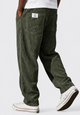 Men's relaxed ribbed trousers with elastic waist and side pockets
