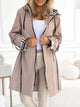 Women's Water-resistant Windproof Zip Coat in Brown - View 2 | Bellmere