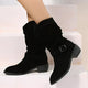 Women's Mid-Calf Comfort Boots in Beige - View 3 | Bellmere