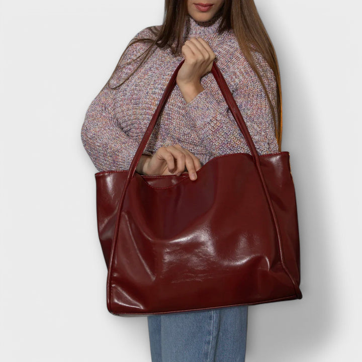 Women's Structured Handbag in Black - View 9 | Bellmere