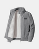 Corduroy jacket with stand collar, zip front and contrasting fleece-style lining