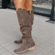 Women's Sleek Comfort Boots in Beige - View 3 | Bellmere